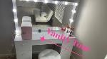 Dressing Table with Mirror Luxury Class Console Dresser Bedroom Baroque Rococo